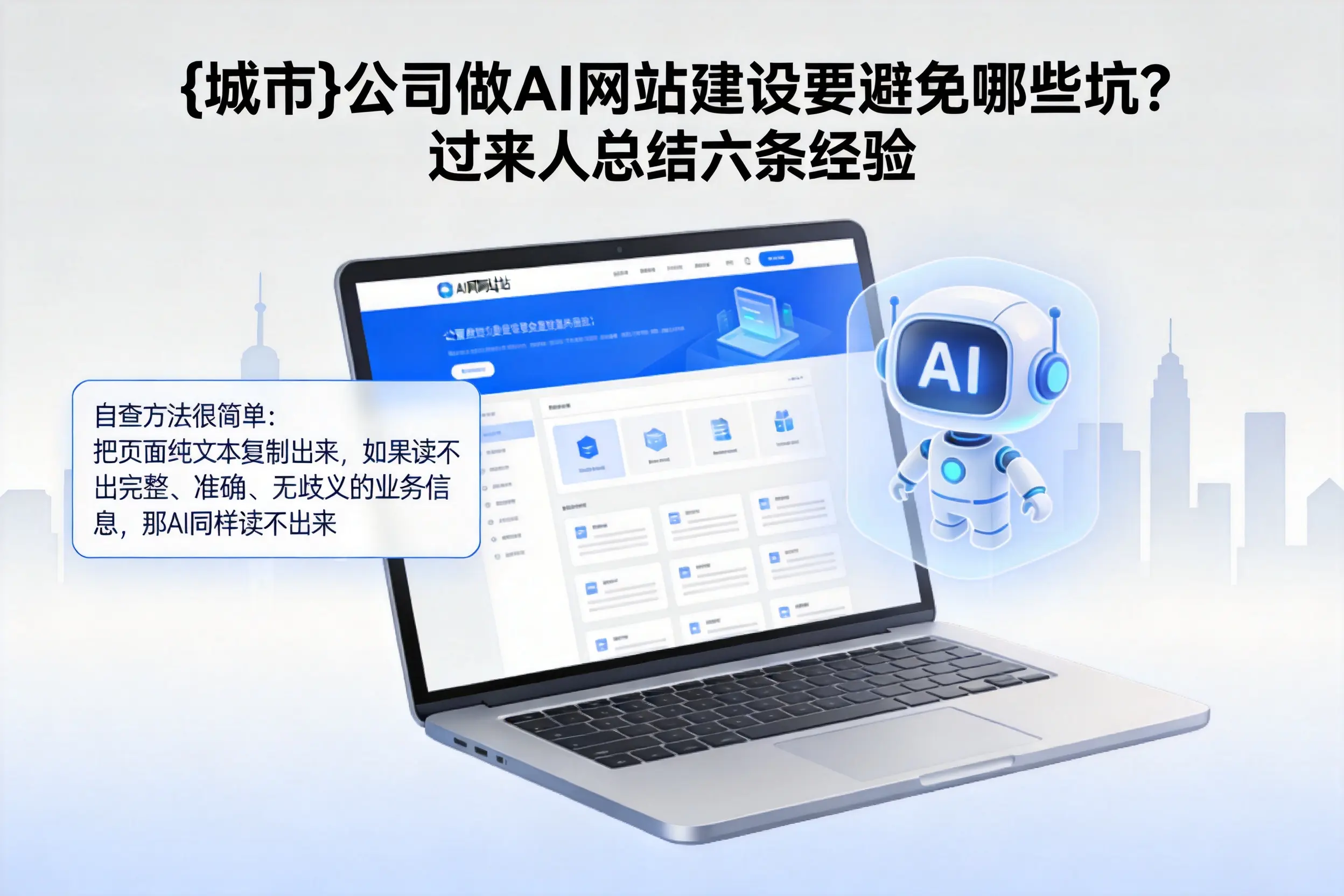 温州公司做AI网站建设要避免哪些坑?过来人总结六条经验