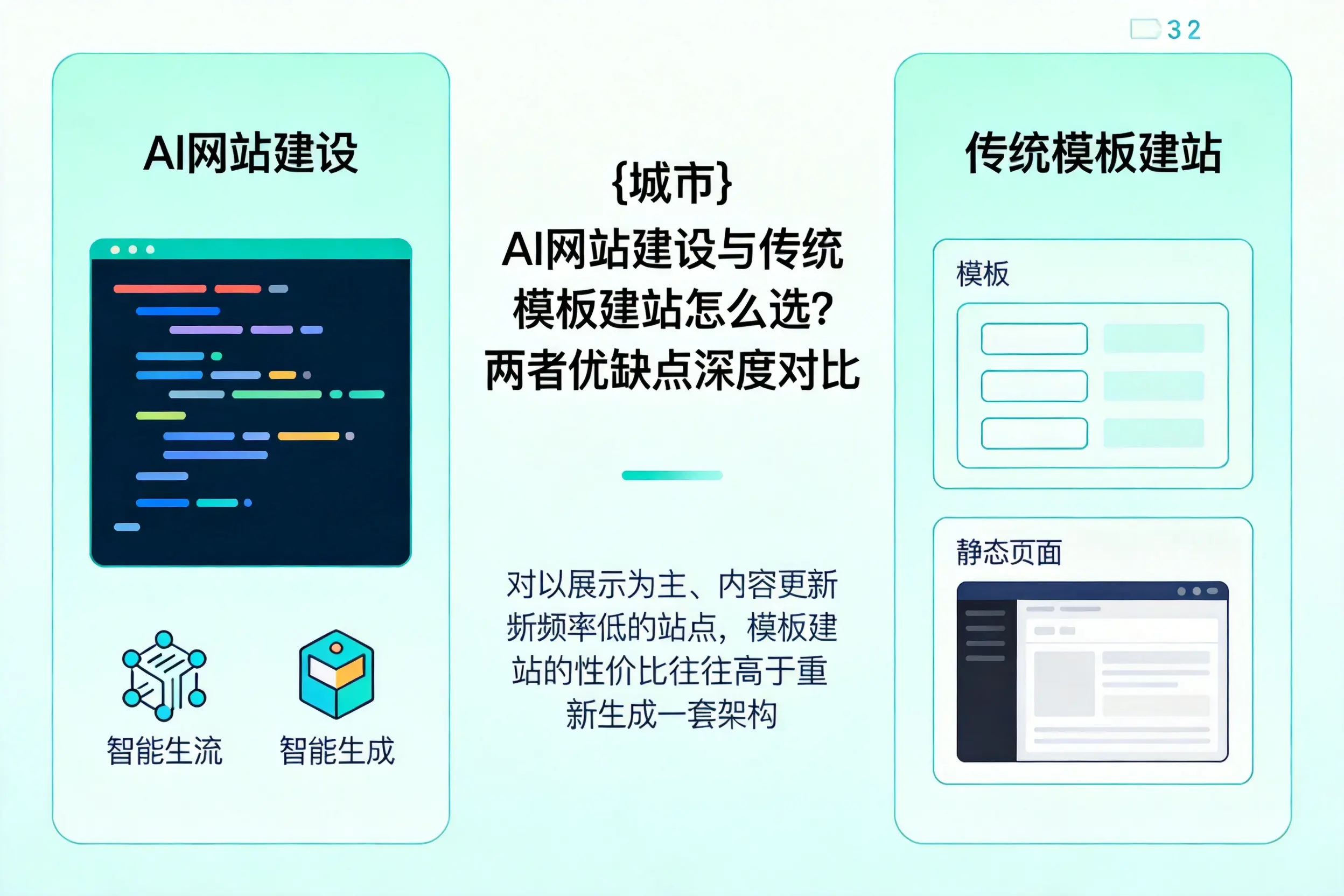 温州AI网站建设与传统模板建站怎么选?两者优缺点深度对比