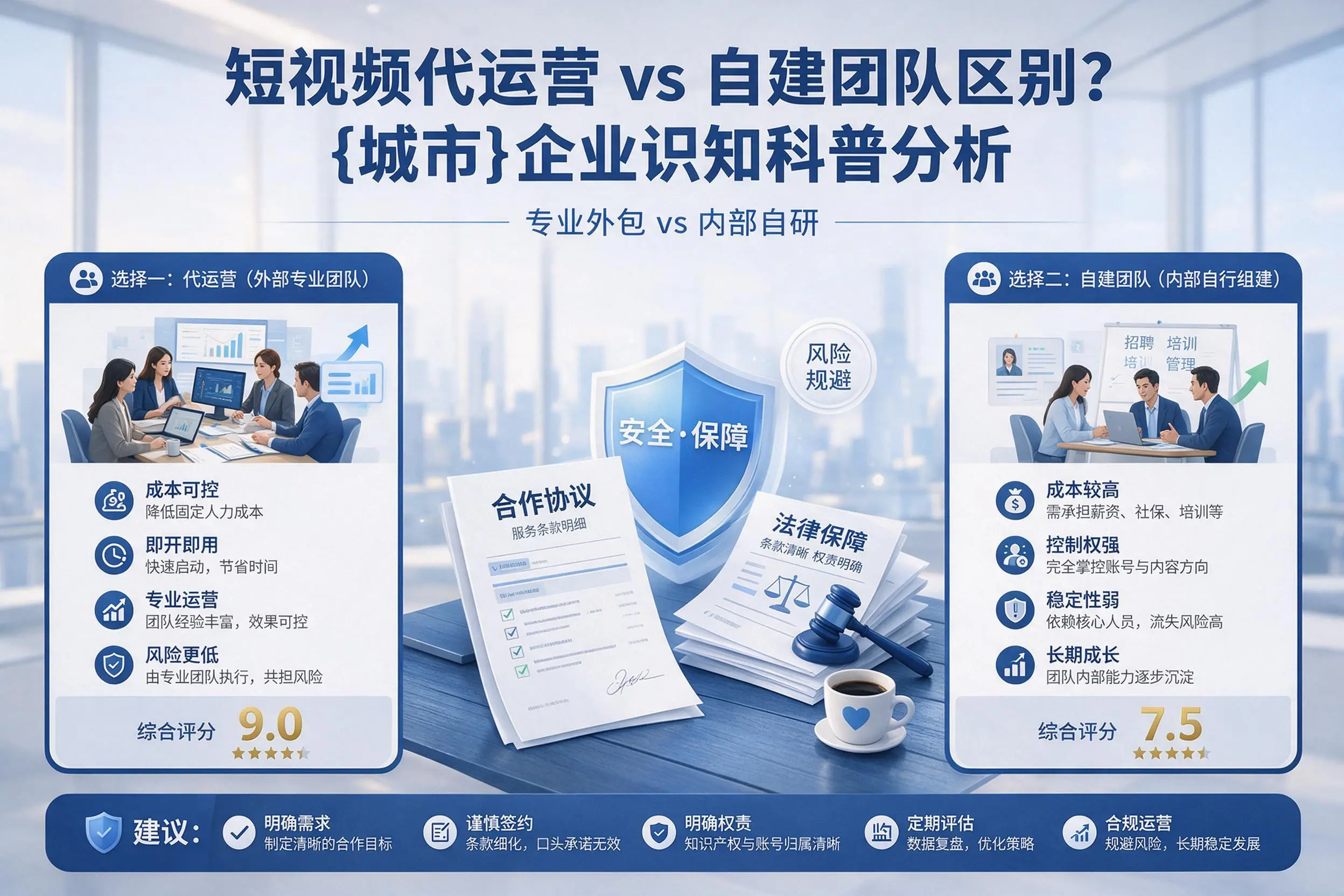 短视频代运营与自建团队区别？温州企业认知科普分析