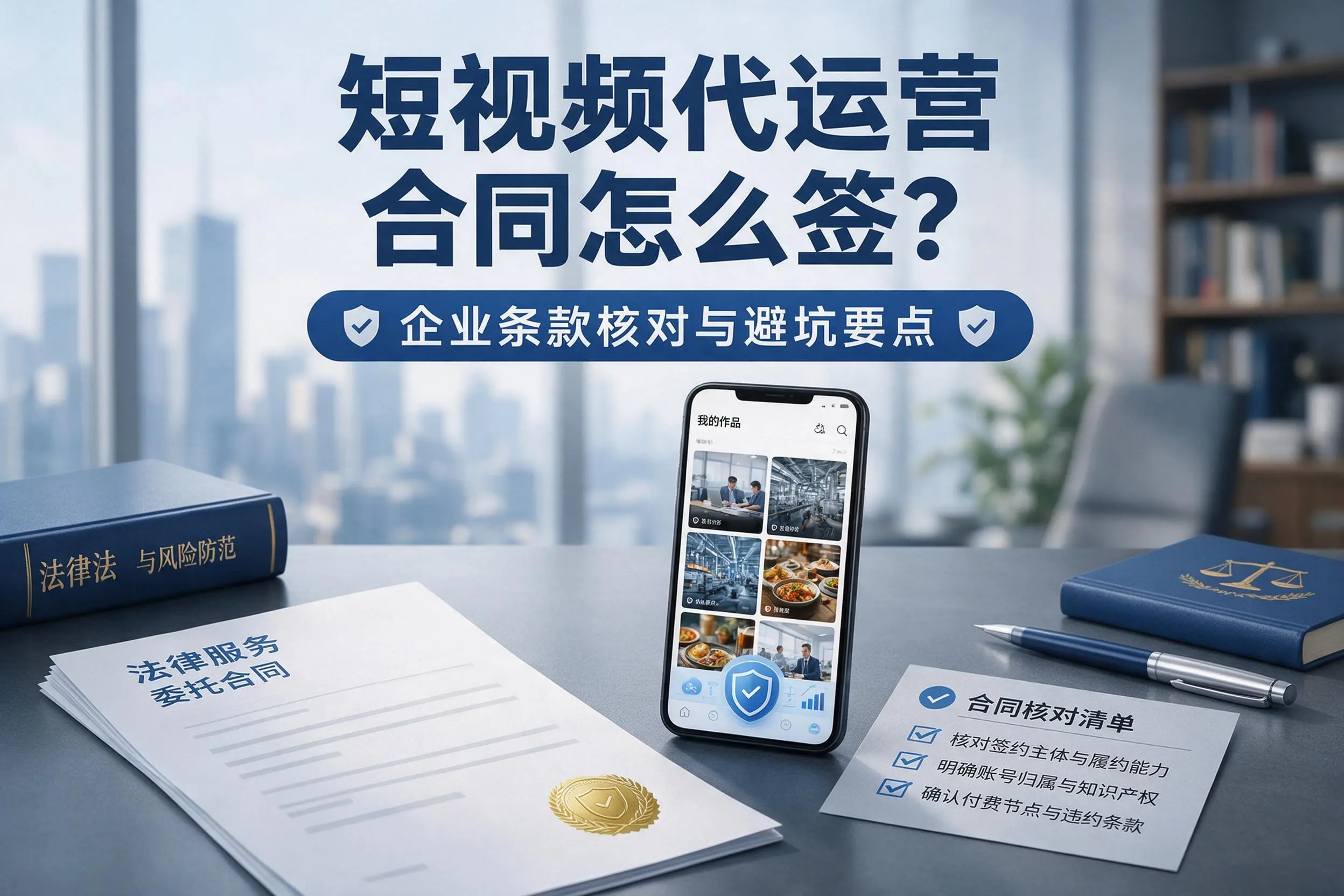 短视频代运营合同怎么签？温州企业条款核对与避坑要点