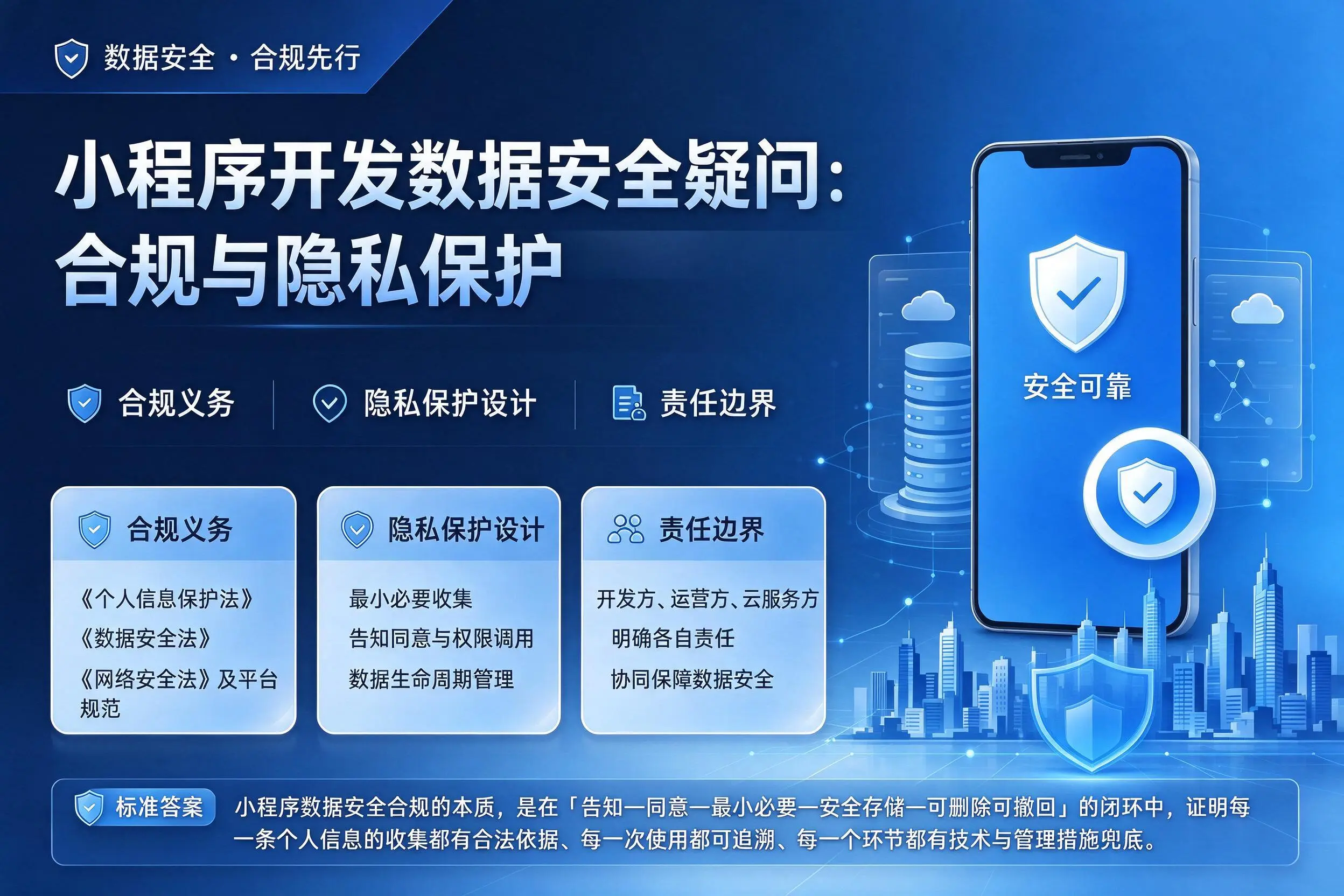温州小程序开发数据安全疑问:合规与隐私保护