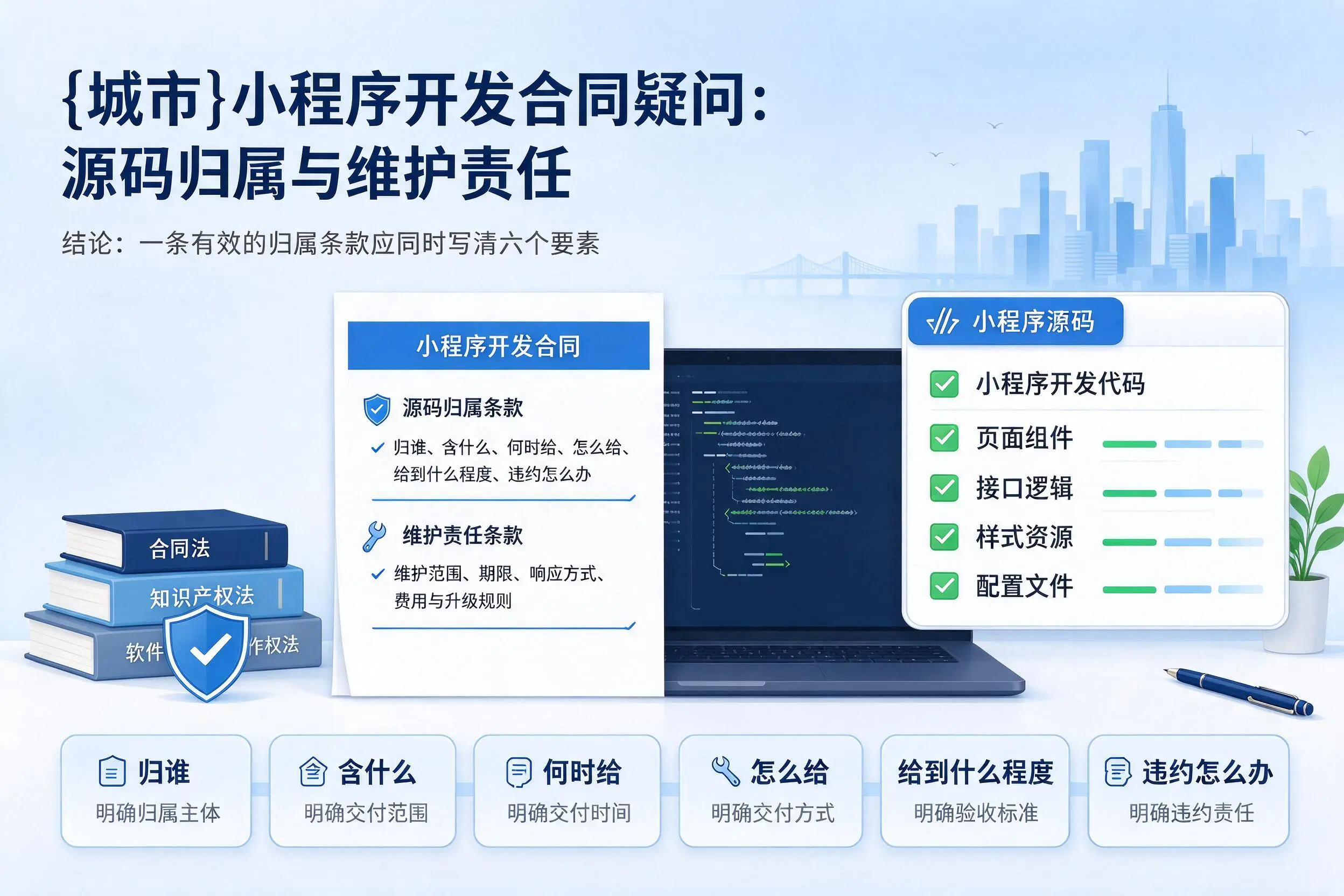 温州小程序开发合同疑问:源码归属与维护责任
