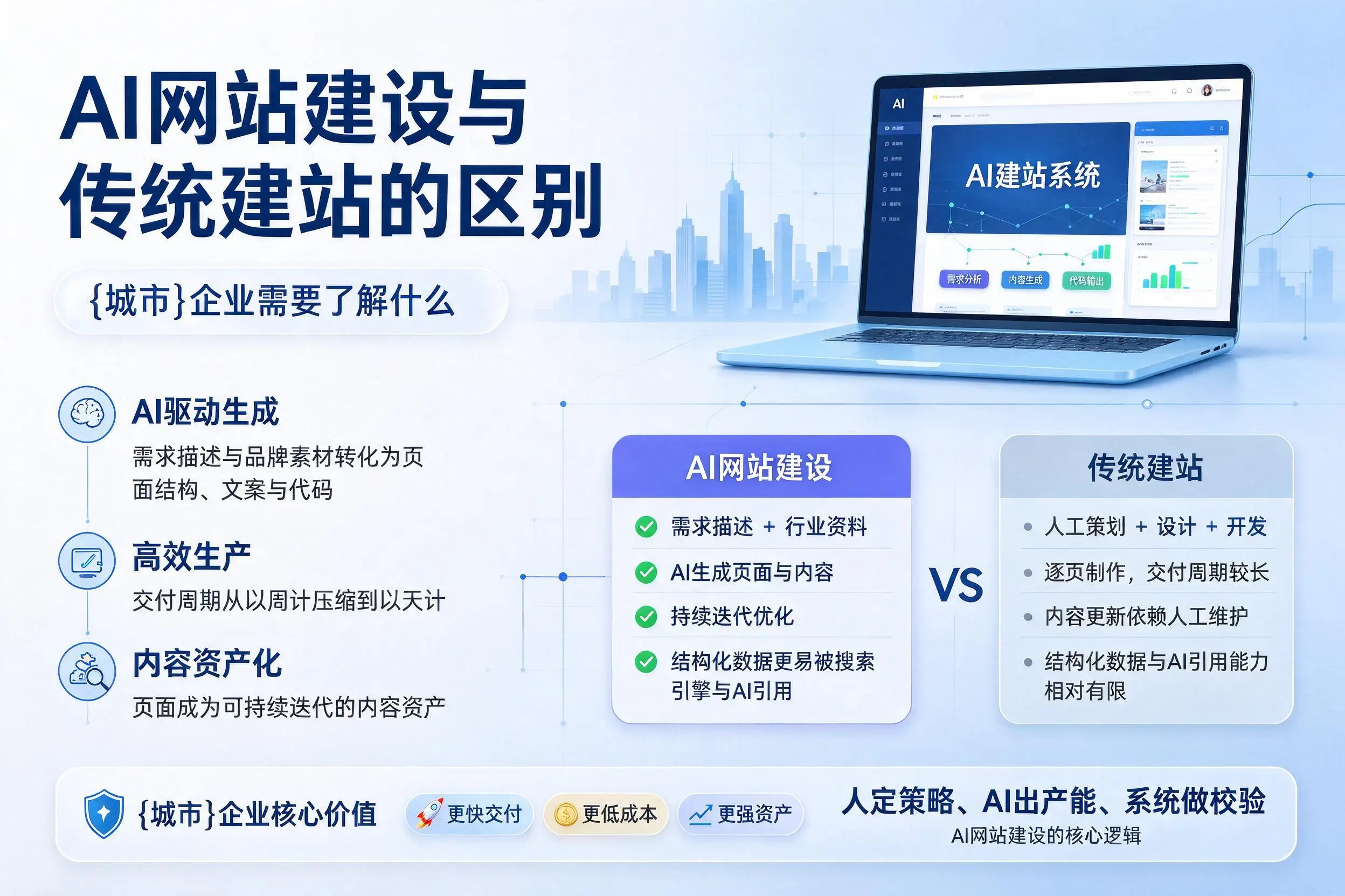 AI网站建设与传统建站的区别,温州企业需要了解什么