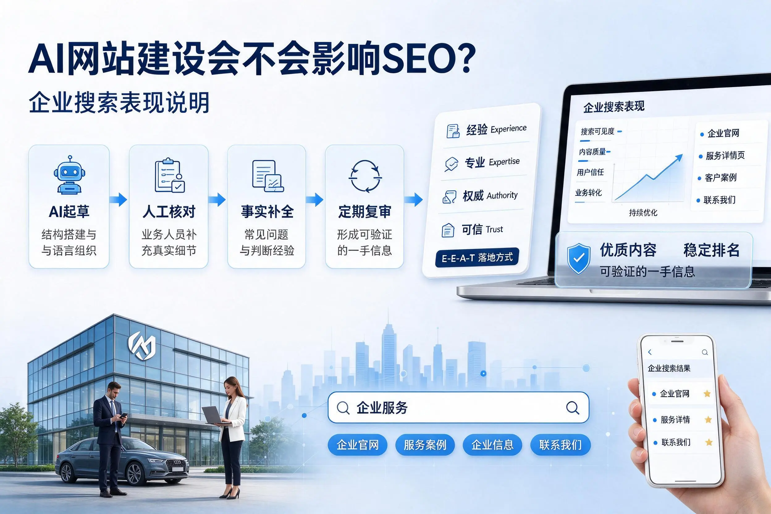 AI网站建设会不会影响SEO?温州企业搜索表现说明