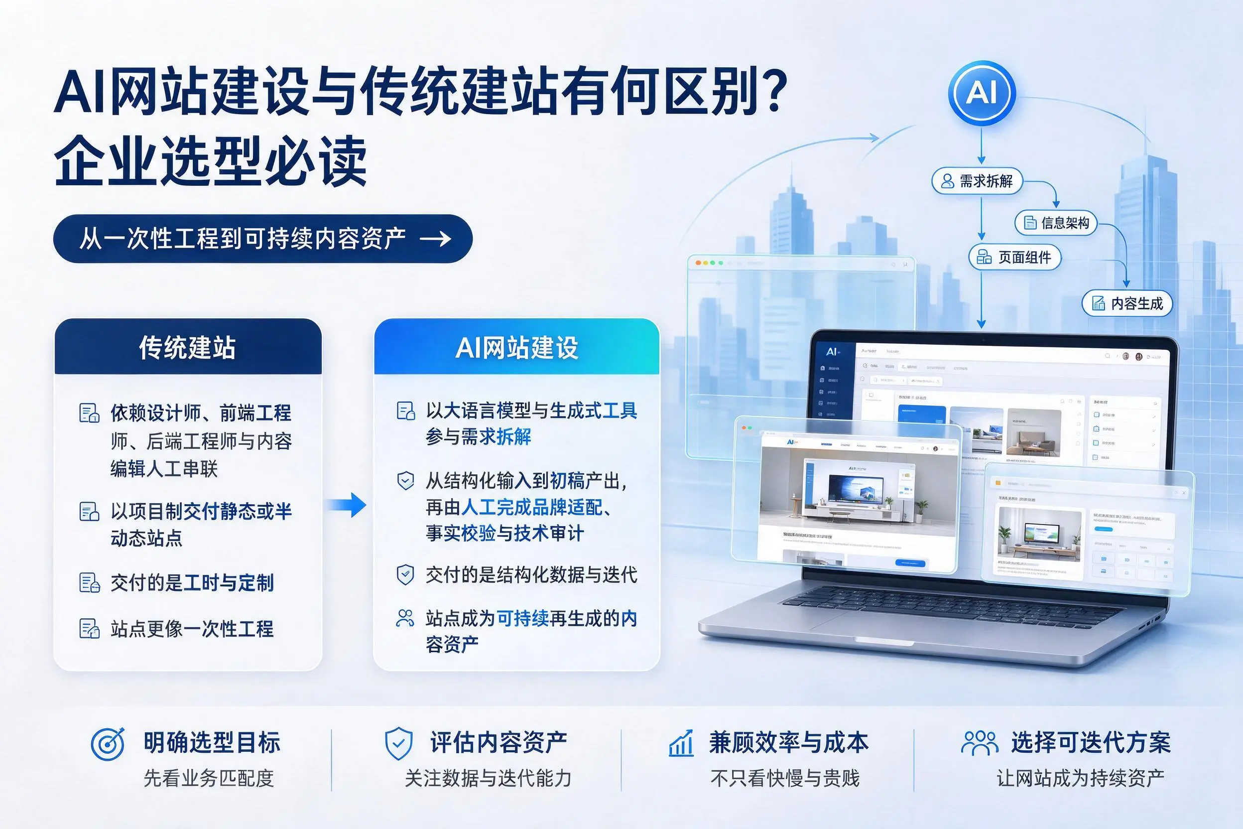 AI网站建设与传统建站有何区别?温州企业选型必读