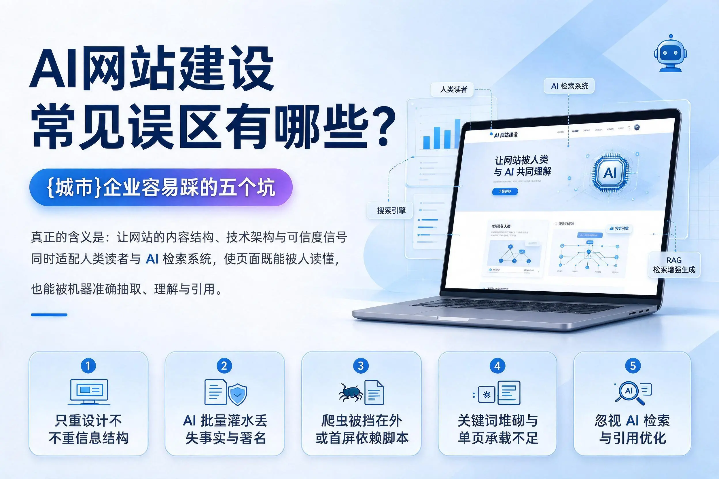 AI网站建设常见误区有哪些?温州企业容易踩的五个坑