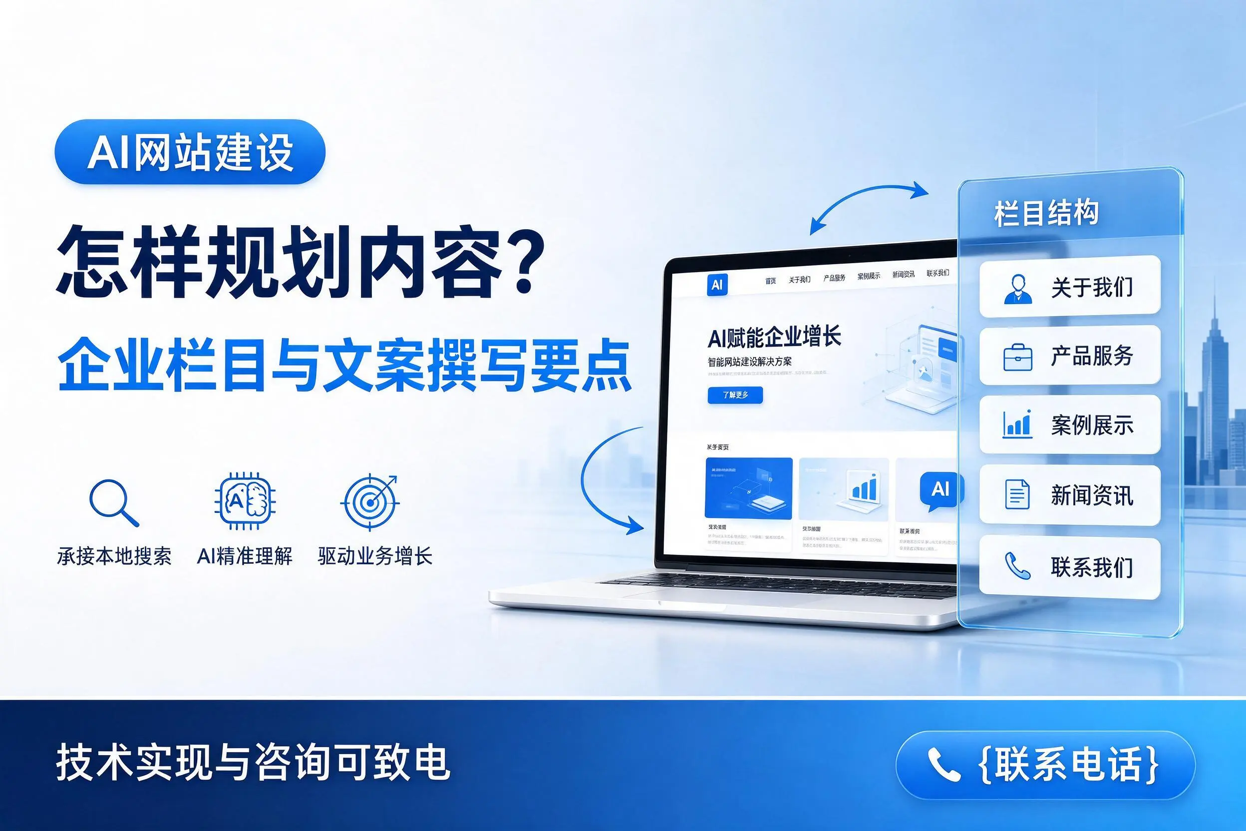 AI网站建设怎样规划内容？温州企业栏目与文案撰写要点