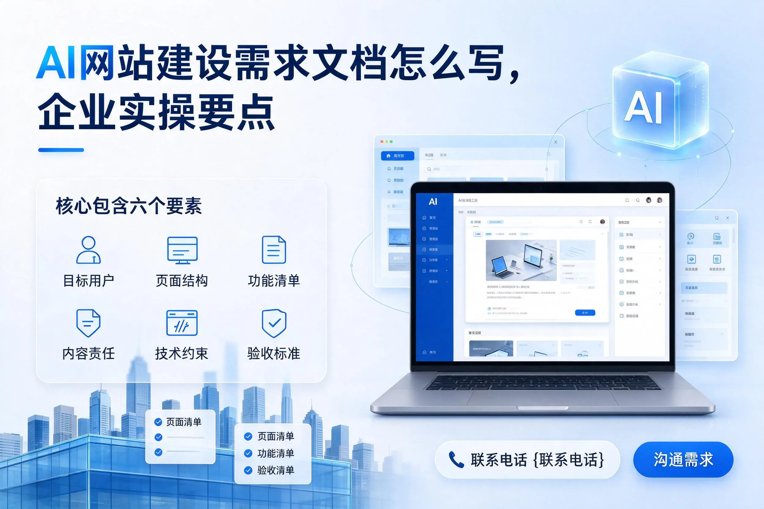 AI网站建设需求文档怎么写,温州企业实操要点